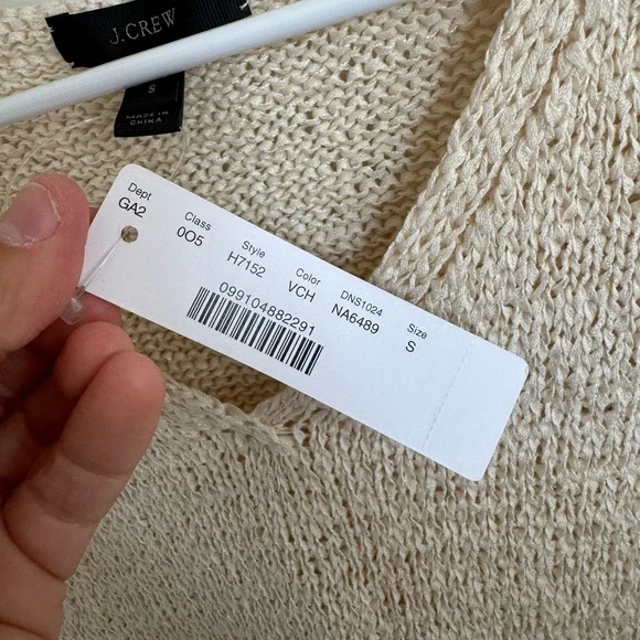 NWT J.Crew Swing Flare Sleeve sweater in cream size small - Picture 5 of 9